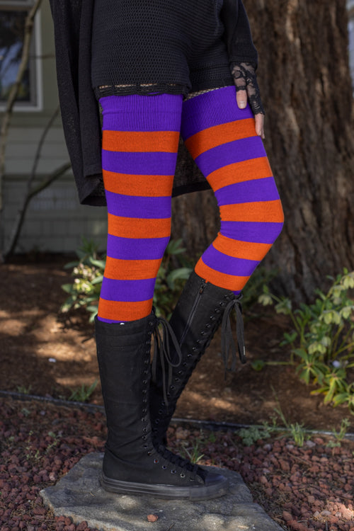 Longer Hocus Pocus Striped Extraordinary Thigh High