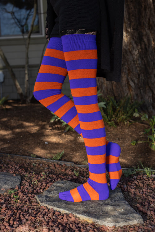 Longer Hocus Pocus Striped Extraordinary Thigh High