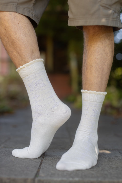 XL Foot Knockout Bouquet Bamboo Crew - Ivory