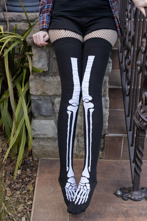 Longer Skeleton Thigh High