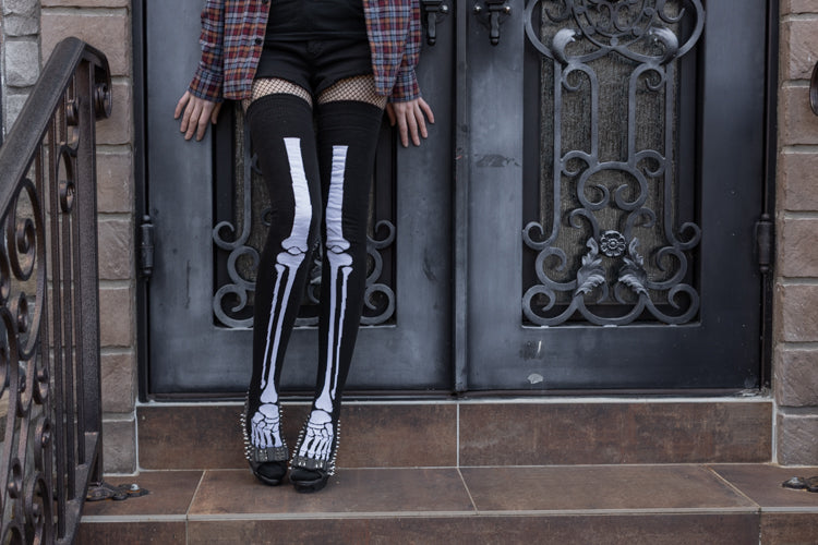 Longer Skeleton Thigh High