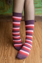 Oops! Simply Striped Tube Socks- Sweetheart Stripe