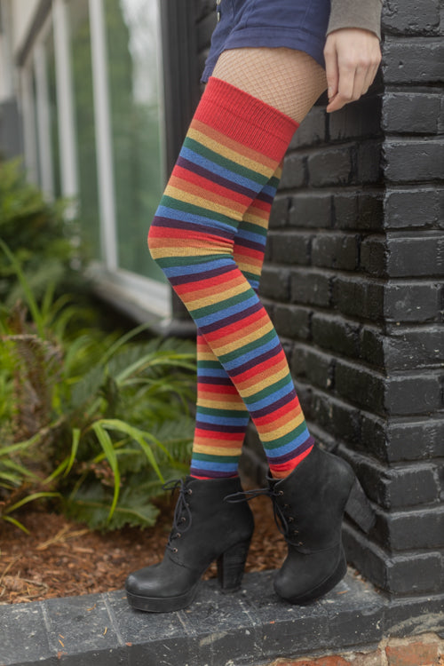 Longer Over the Rainbow Extraordinary Thigh High Socks