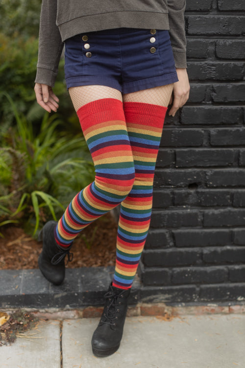 Longer Over the Rainbow Extraordinary Thigh High Socks
