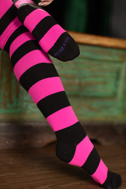 Extraordinary Programming Socks - Black & Neon Pink