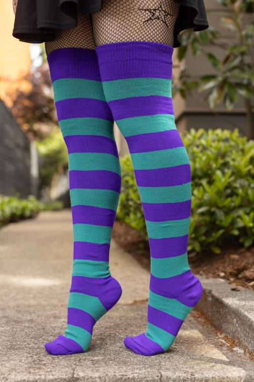 Extraordinary Programming Socks - Teal & purple