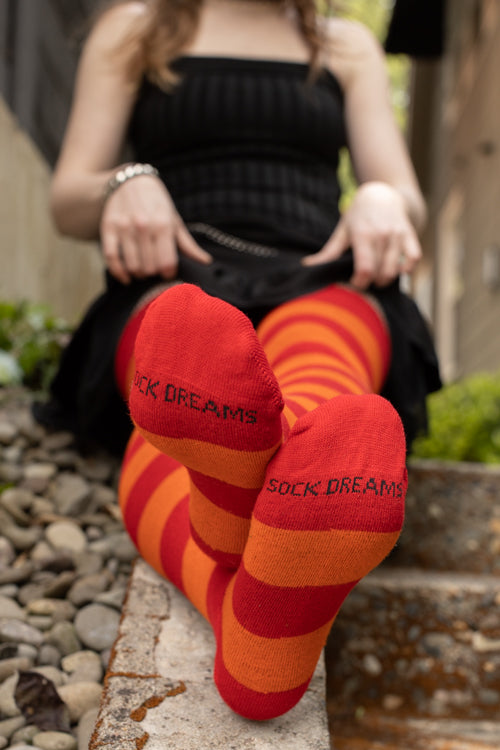 Extraordinary Programming Socks - Red & Orange