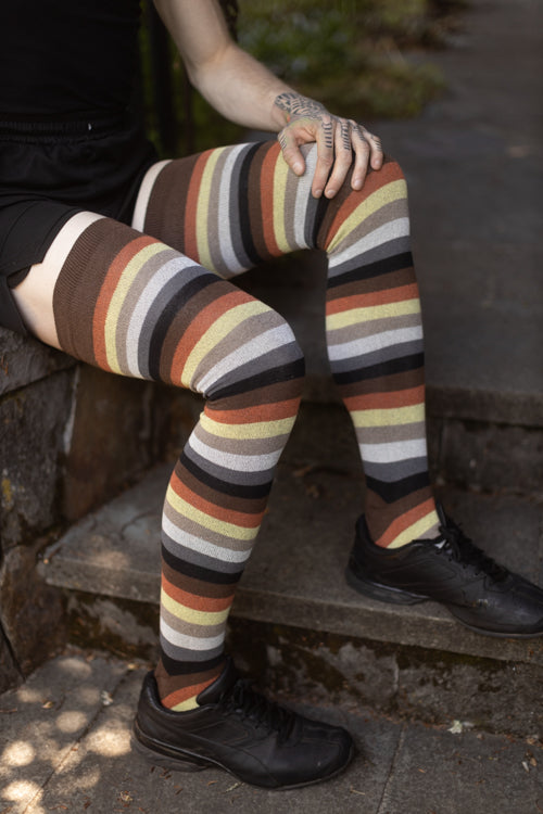 XL Foot Extraordinarily Longer Radiant Rainbow Socks