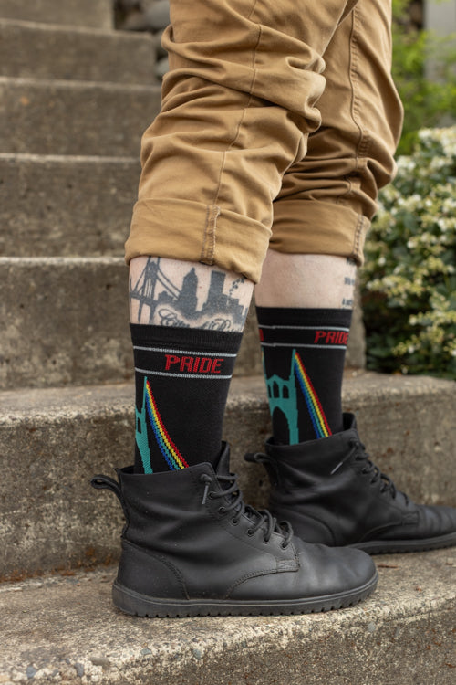 Portland Pride Crew Socks - Large