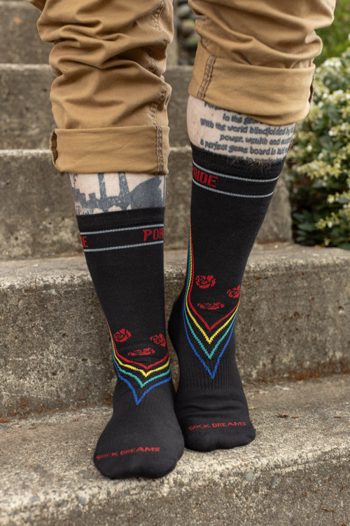 Portland Pride Crew Socks - Large