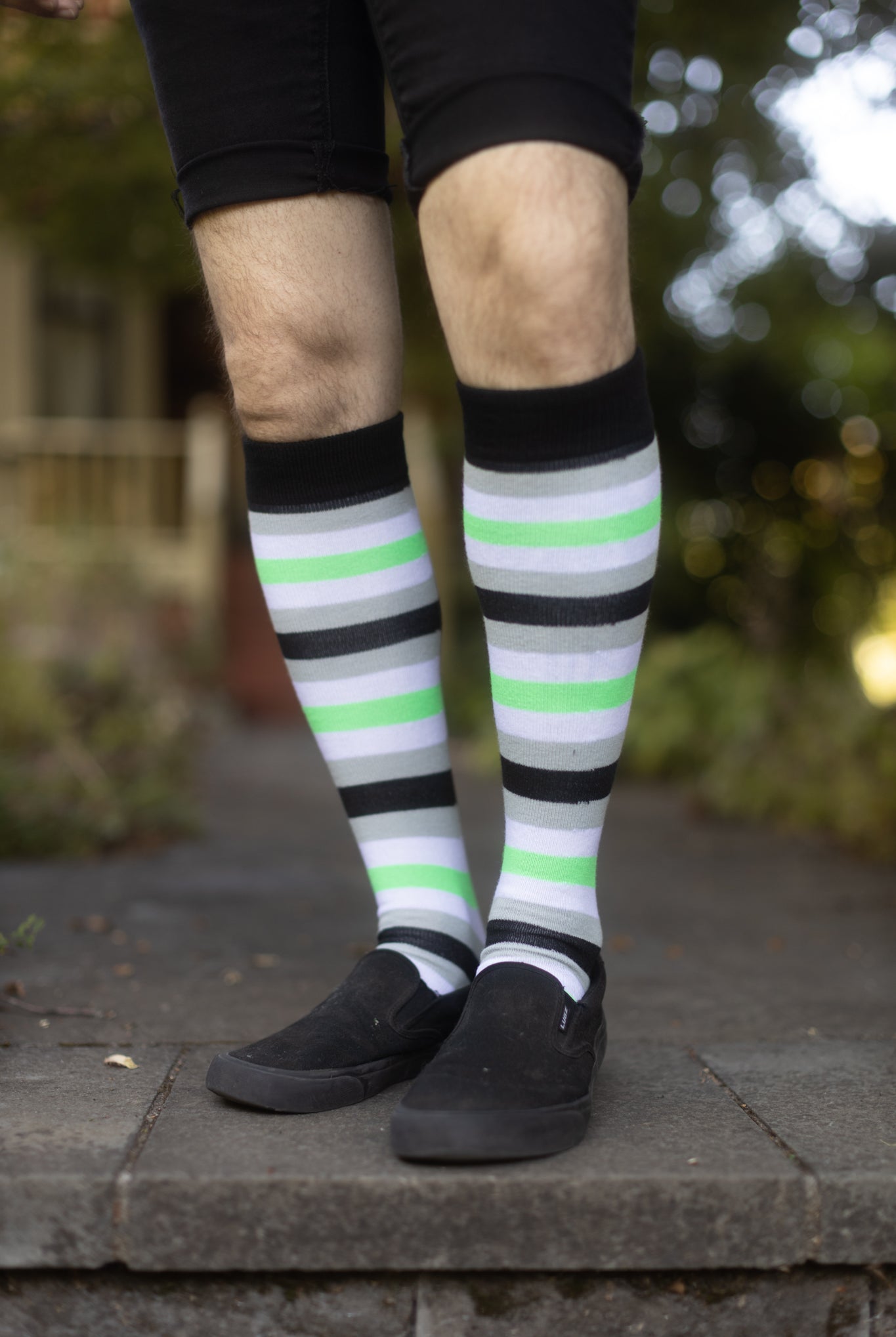 Pride Stripes Knee High Socks - Agender