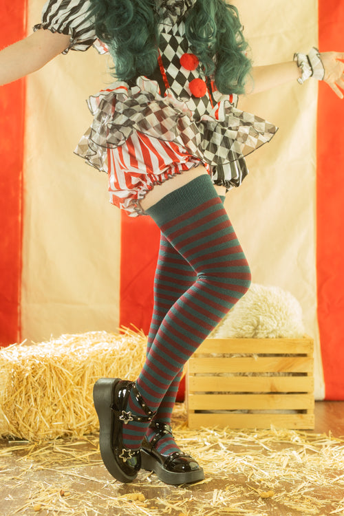 Longer Ringmaster Stripes Extraordinary Thigh High Socks - Buggy D