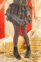 Longer Ringmaster Stripes Extraordinary Thigh High Socks - Button Eyes