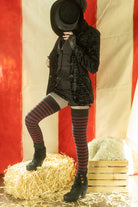Longer Ringmaster Stripes Extraordinary Thigh High Socks - Strange Stripes