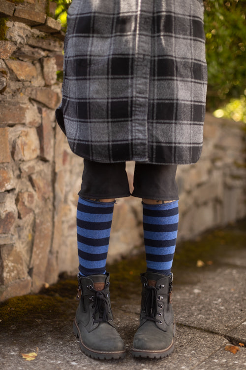 Roll Top Striped Knee High Socks Top Striped Knee High Socks