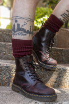 Cozy Slouch Socks - Maroon