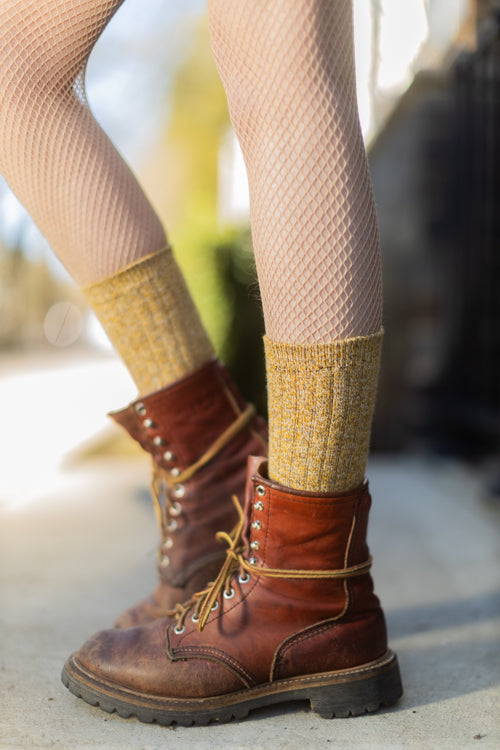 The Alaskan Crew - Merino Wool Hiking Socks - Gold
