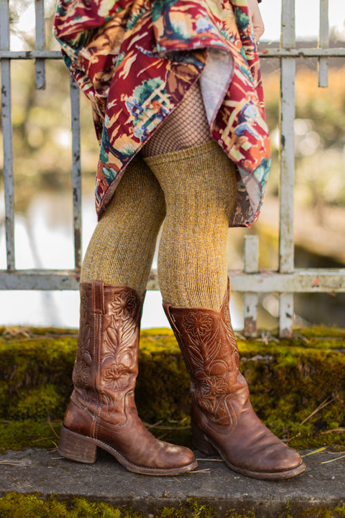 The Alaskan Thigh High – Merino Wool Socks - Gold
