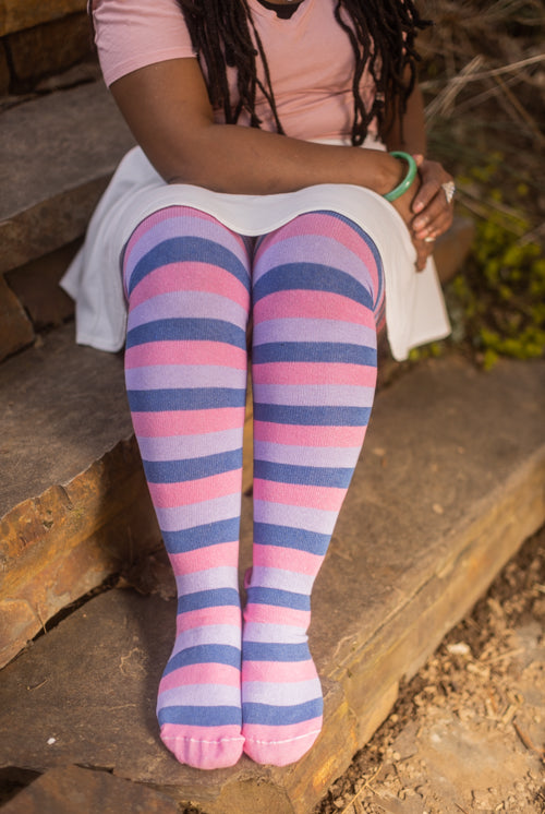 XL Foot Extraordinarily Longer Cotton Pride Stripes - Bi