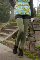 Longer Extraordinary Thigh High Socks - Olive