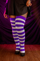 Oops! Longer Extraordinary Programming Socks - Purple/White