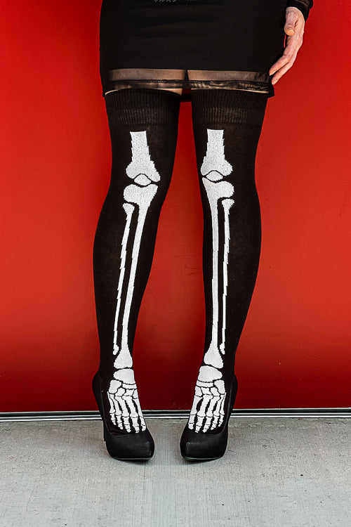 Skeleton Thigh High