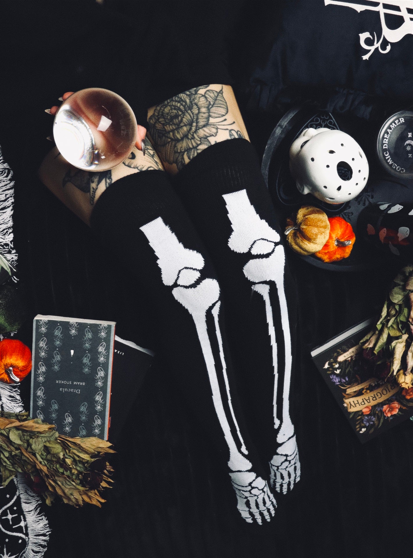 Skeleton Thigh High