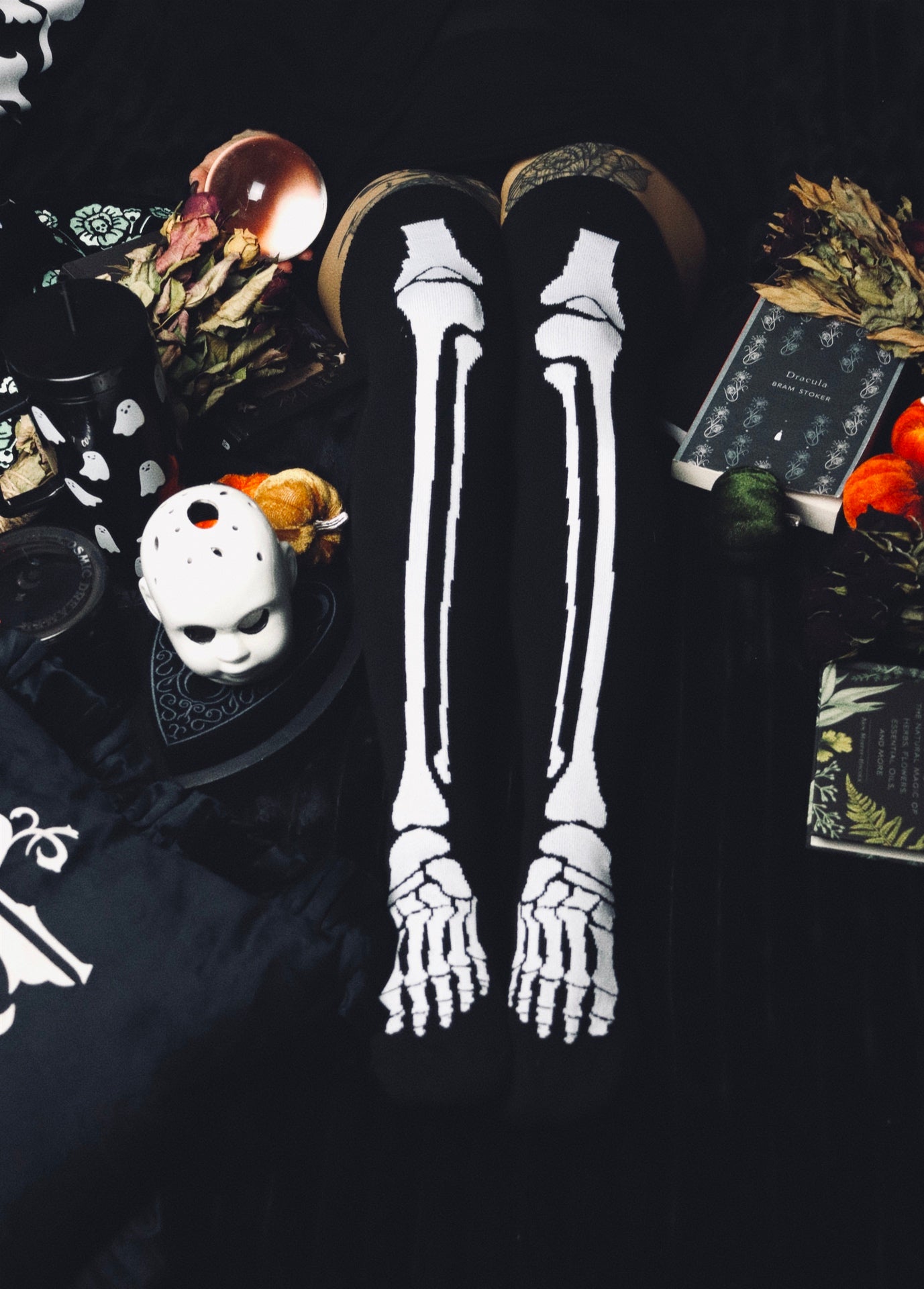 Skeleton Thigh High