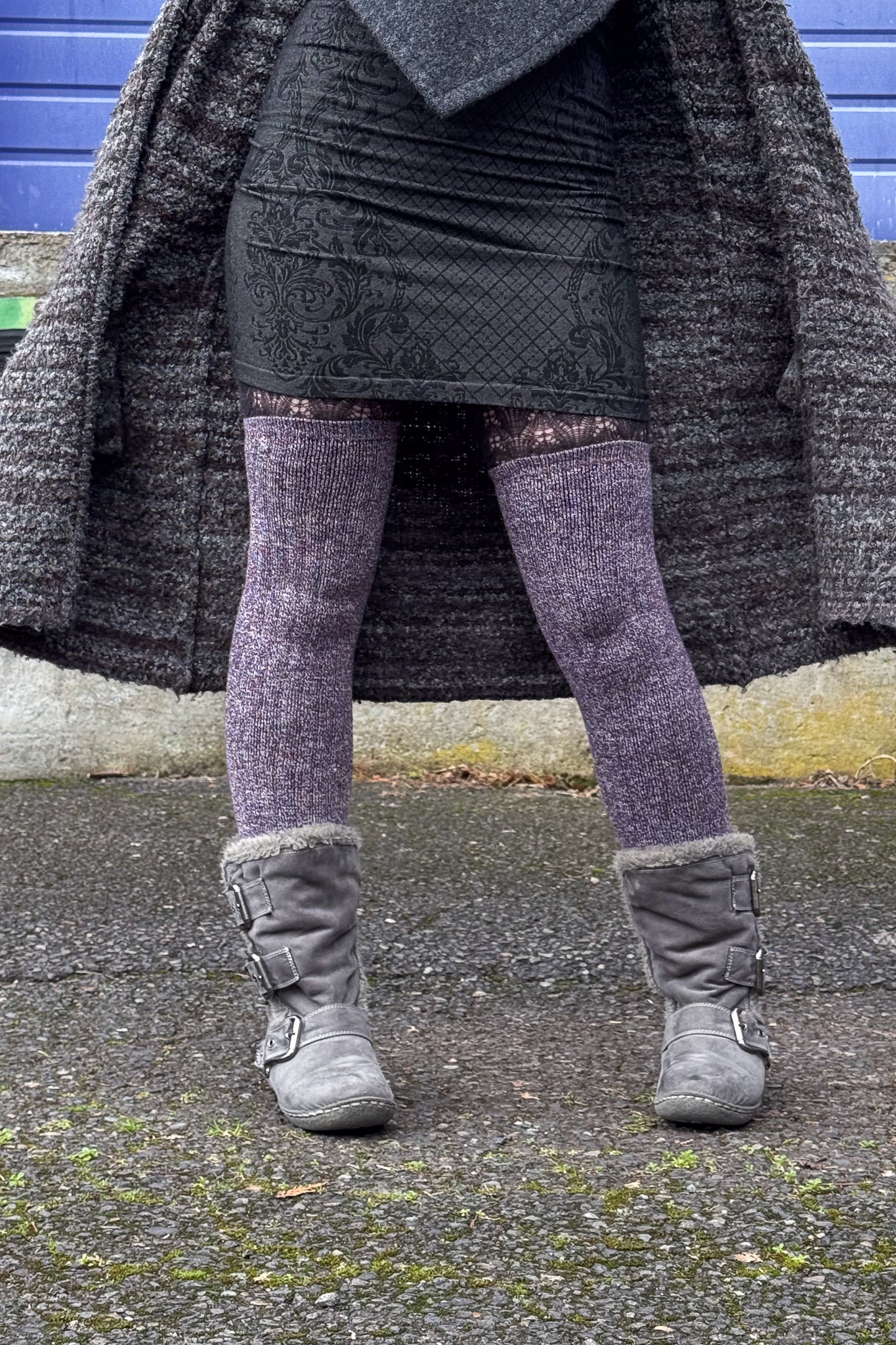 The Alaskan Thigh High – Merino Wool Socks - Purple