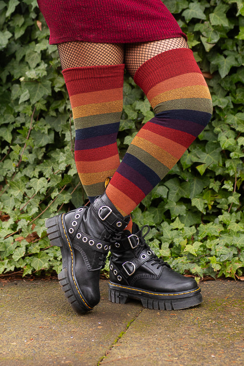 Harvest Rainbow Thigh High Socks