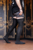 XL Foot Longer Extraordinary Thigh High in black