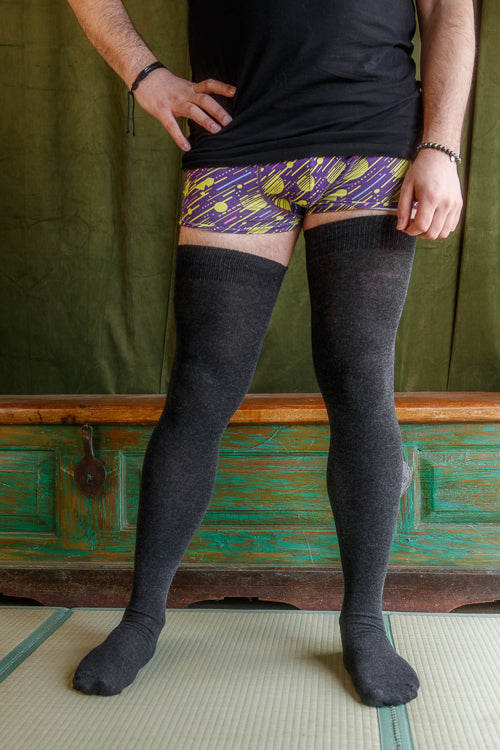 XL Foot Longer Extraordinary Thigh High in Dark Charcoal