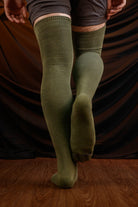 XL Foot Longer Extraordinary Thigh High - Olive