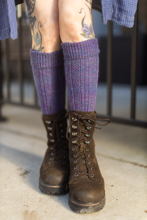 Astral Knit Diamond Rib Socks