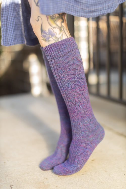 Astral Knit Diamond Rib Socks