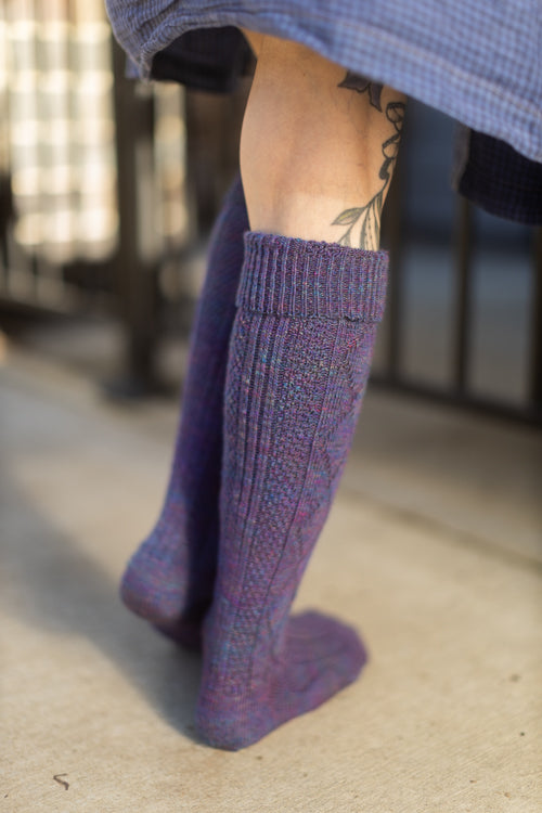 Astral Knit Diamond Rib Socks