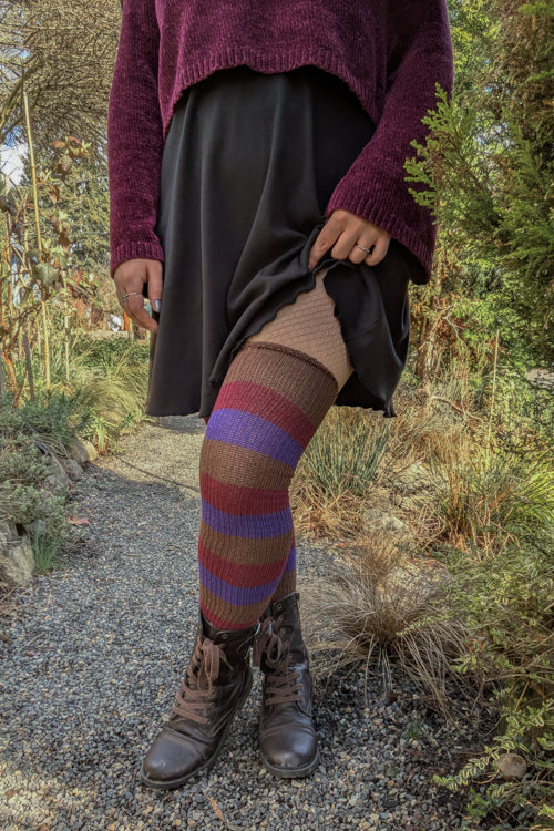 Berry Cobbler Stripes Thigh High