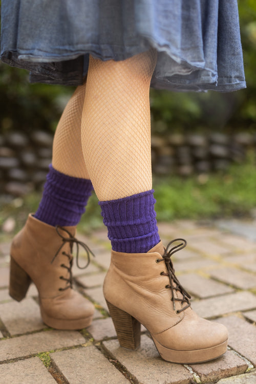 Classic Ribbed Bootsocks - Violet
