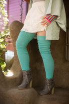 Long Cuffable Scrunchable Socks - Seafoam