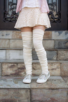 Long Cuffable Scrunchable Socks - Sweet Cream