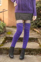 Long Cuffable Scrunchable Leg Warmers - Violet