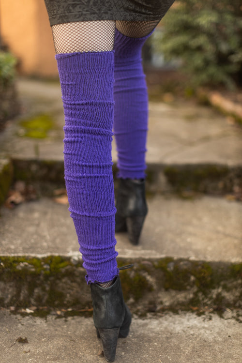 Long Cuffable Scrunchable Leg Warmers - Violet