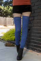 Long Cuffable Scrunchable Socks - Blueberry
