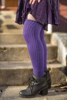 Longer Thicker Slouch Socks - Violet