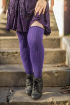 Longer Thicker Slouch Socks - Violet