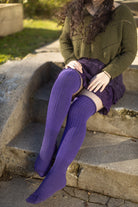 Longer Thicker Slouch Socks - Violet