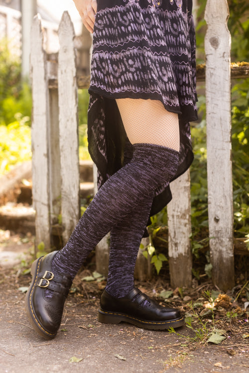 Space Dyed Knee Socks - Lilac Haze