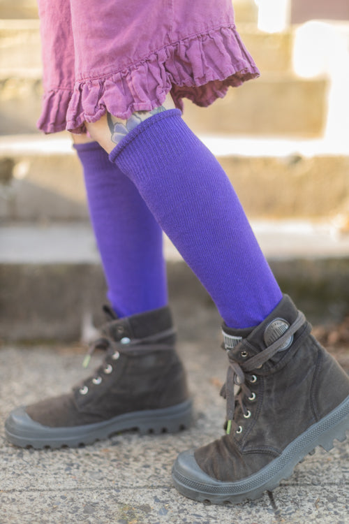 Old School Military Bootsocks - Violet