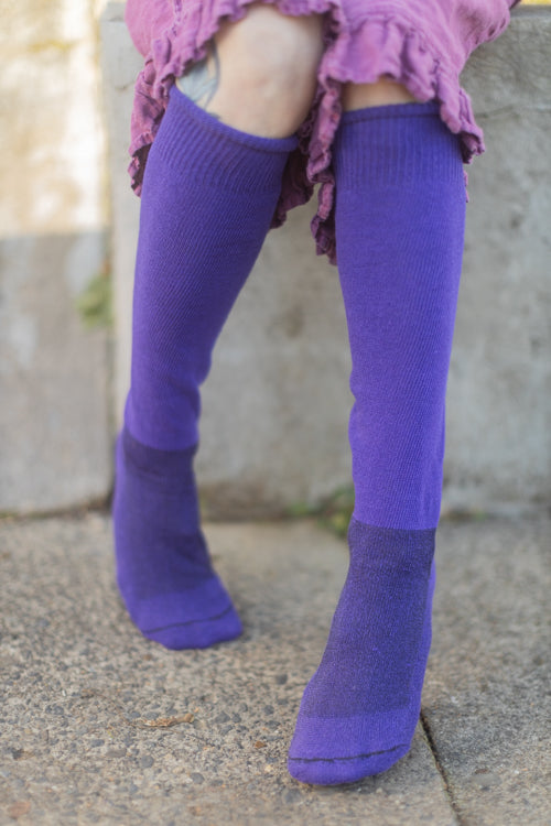 Old School Military Bootsocks - Violet