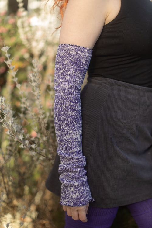 Marled Scrunchable Arm Warmer - violet